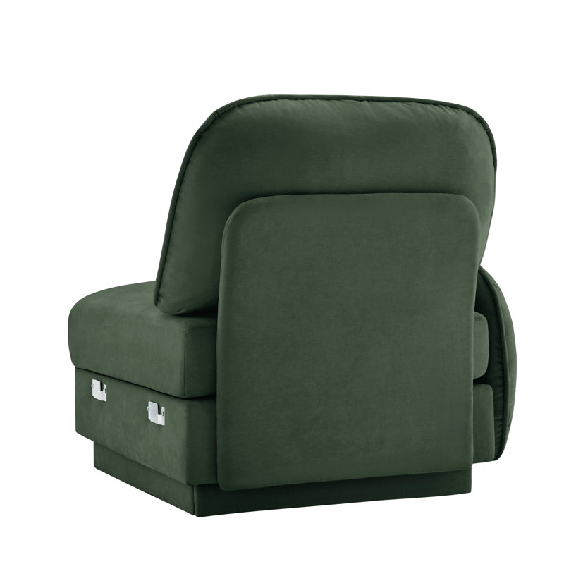 Canapé Celena - Chenille LSF - Vert, Chenille verte