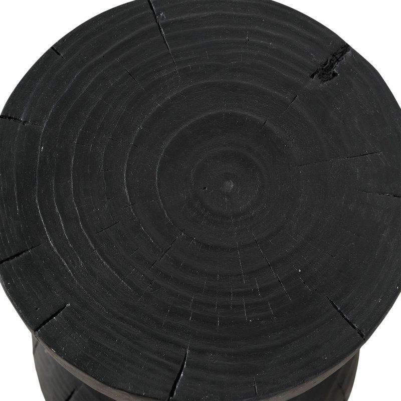 12.2“ Round End Table Coffee Table Black