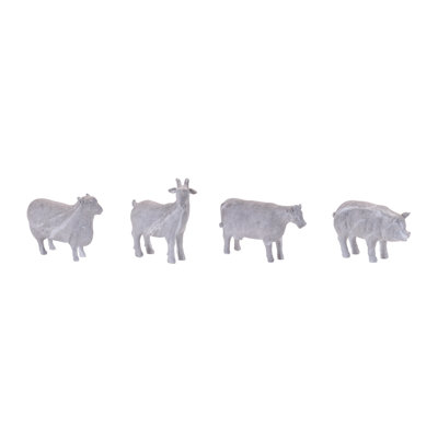 Distressed Farm Animal Figurine