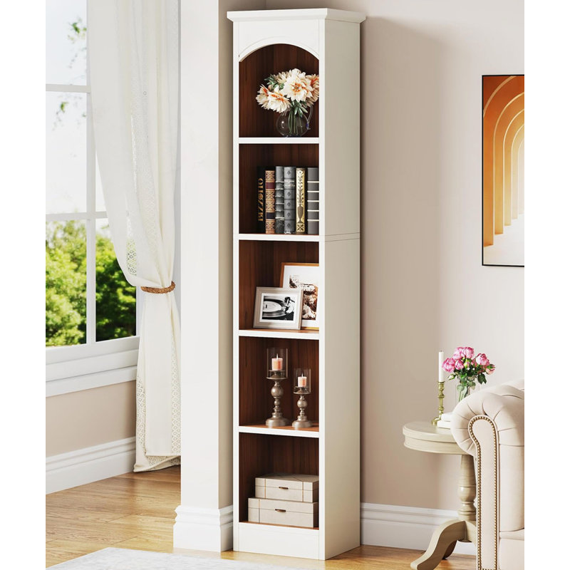 Bibliothèque en coin 5 niveaux, (5 tablettes) H 70,87 po x l 13,78 po x P 11,81 po