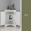 Armoire de rangement triangulaire pour salle de bain avec tablettes réglables-1491199176