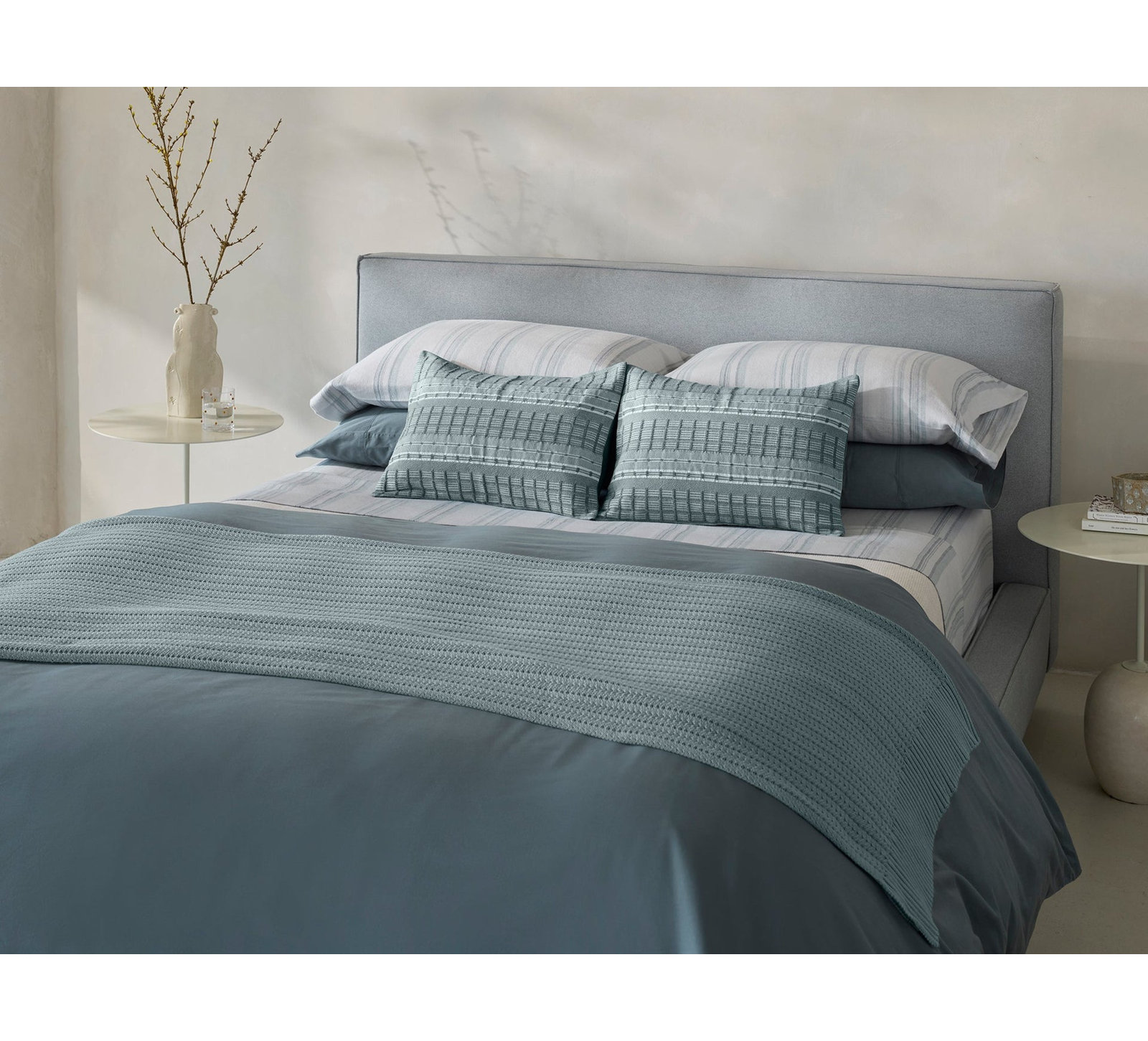 Cloud Soft Organic Sateen Duvet Cover Set, Full/Queen Duvet Cover, Gulf