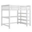 Lit mezzanine avec tablettes de rangement et bureau sous le lit-359492135