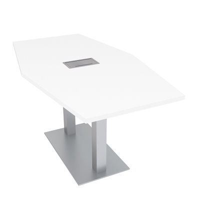Hexagon Shaped Conference Table With Power And Data by Inbox Zero