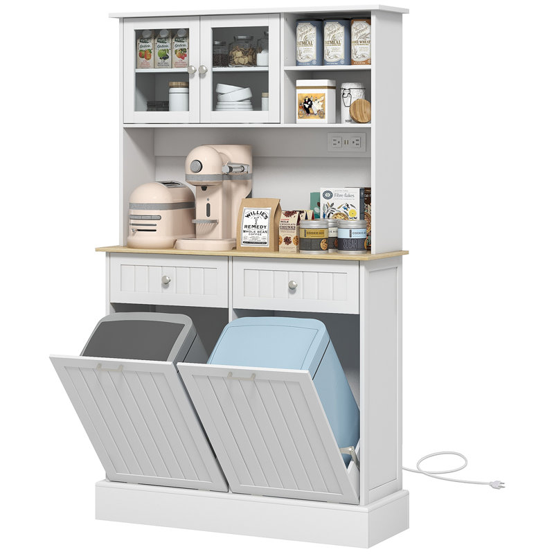 Armoire garde-manger moderne et minimaliste, Blanc