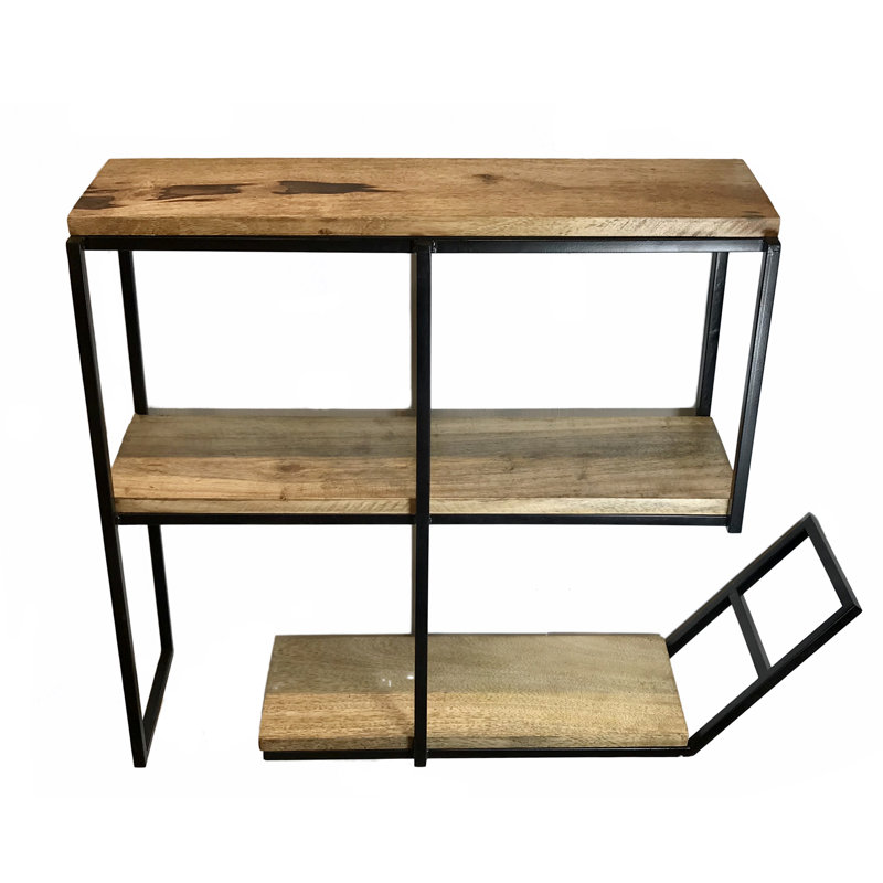 Ramona 3 Piece Mango Accent Shelf with Towel Bar