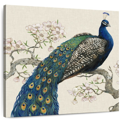 Brampt paon et fleurs I