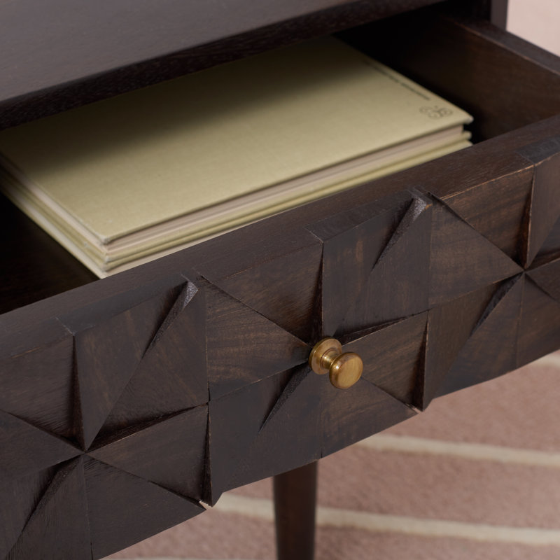 Lilyth Solid Wood Single Coffee Table, Walnut