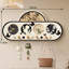 Organisateur mural Classic American Farmhouse avec crochets amovibles et panneaux décoratifs - Rangement polyvalent pour le vestibule, le couloir et le salon
