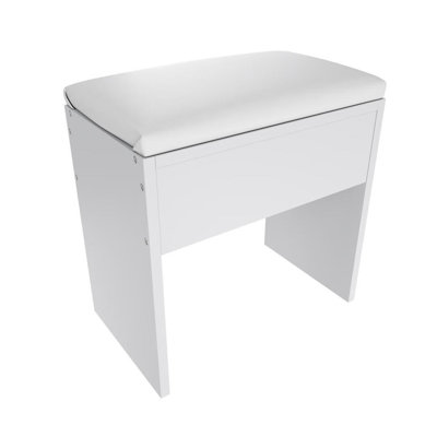 40x24x40cm PU Leather Vanity Stool,Soft Foam,Melamine Board,Multiuse Foot,Makeup,Bedroom