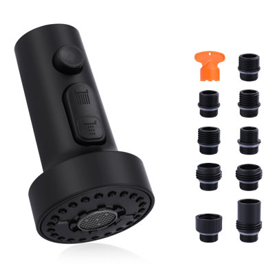 3 Function Kitchen Faucets Head Replacement With 9-Adapters