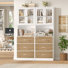 2-piece Pantry Cabinet Set – Coffee Station, Display & Deep Storage