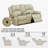 Beige Recycled Leather Loveseat Sofa