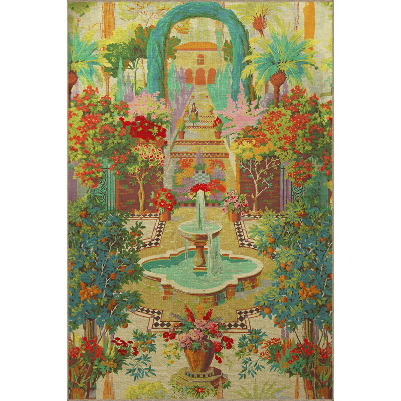 Tapis intérieur / extérieur Cihat, Rectangle 4 pi 7 po x 6 pi 7 po