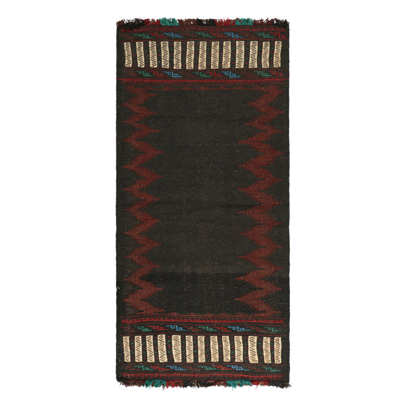 One-of-a-Kind 2'1" X 4'6" 1950s Wool Area Rug