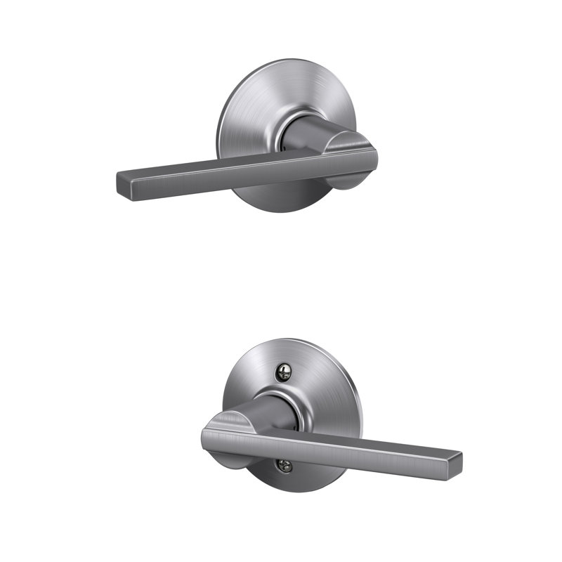 Latitude Lever Hall and Closet Lock, Satin Chrome