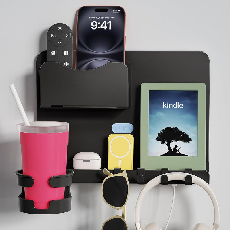 Tablette de chevet flottante noire