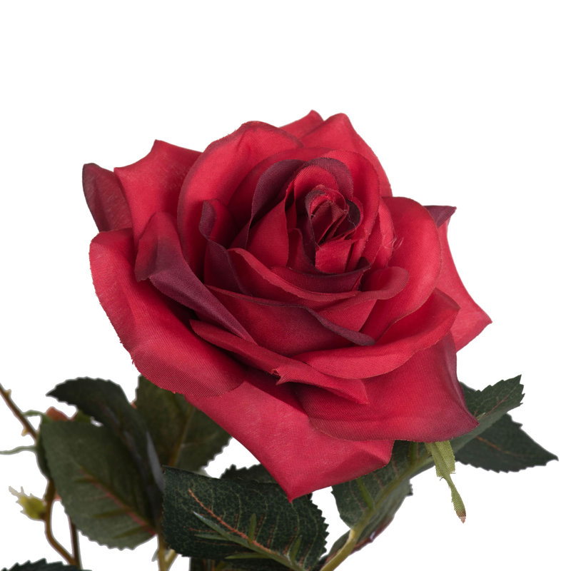 45" Artificial Red Rose Plant in Pot, Red