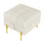 Repose-pieds rectangulaire capitonné en cuir-129933604