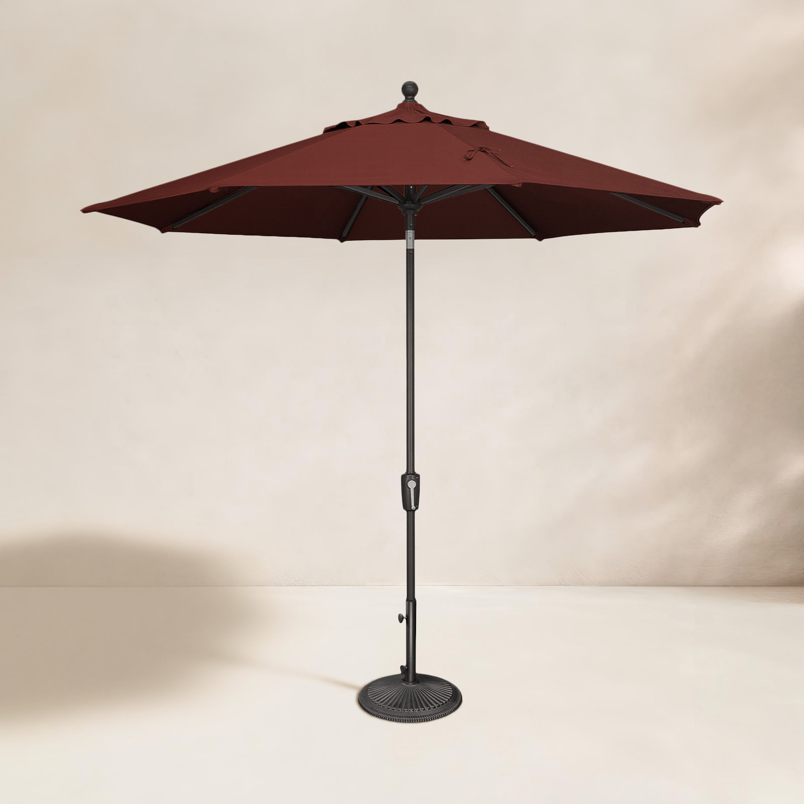 Bigsby 7.5' Sunbrella® Umbrella, 101.7" H x 108" W x 108" D, Henna Sunbrella Acrylic, Anthracite