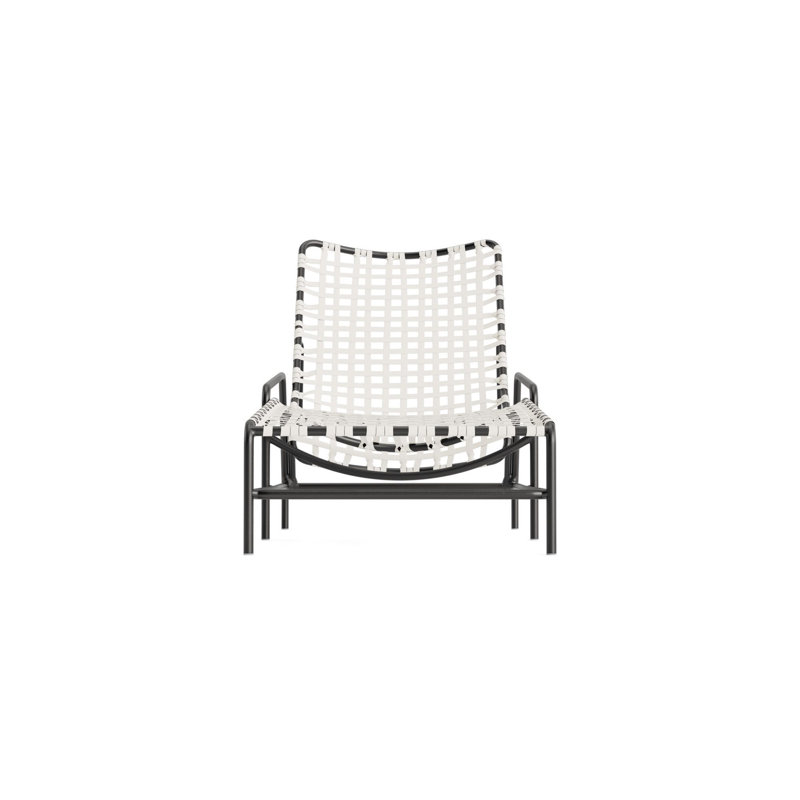 Kantan Outdoor Chaise Lounge, White Lite/Textured Pewter