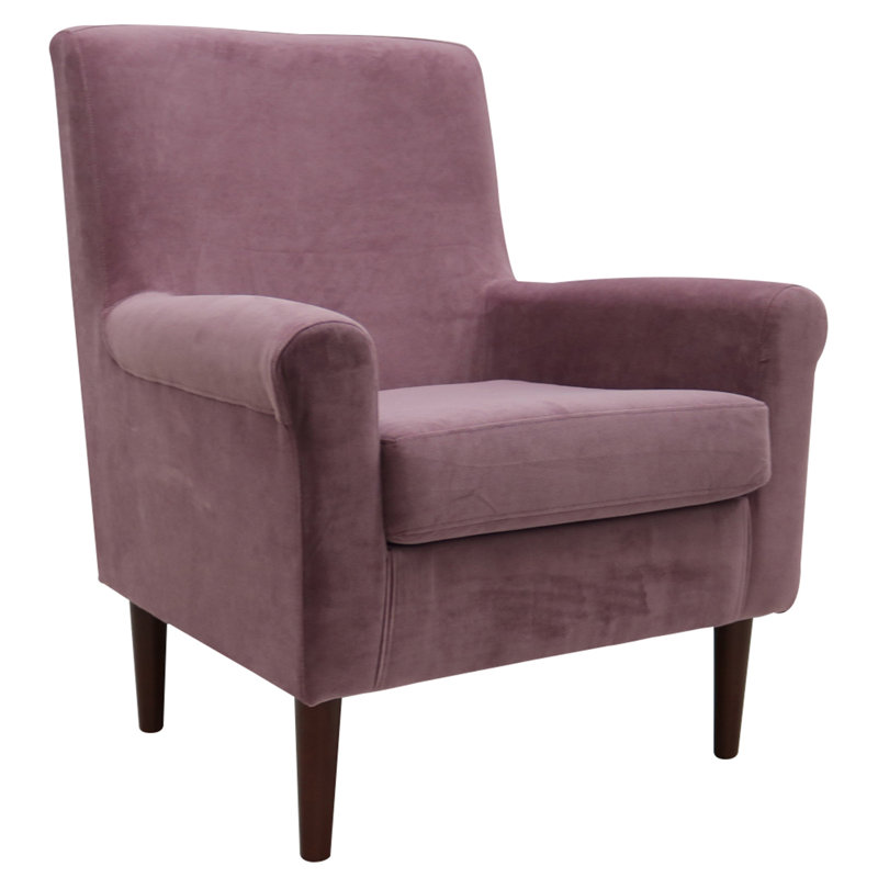 Ronald Upholstered Armchair, Mauve