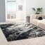 Abstract Shag Black/Grey Area Rug-1059634414