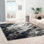 Abstract Shag Black/Grey Area Rug-1059634415