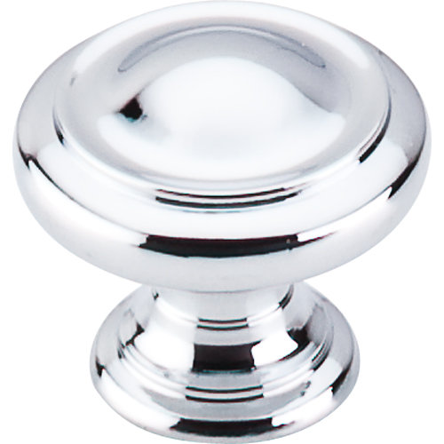 Dome 1 1/8" Diameter Round Knob, Polished Chrome