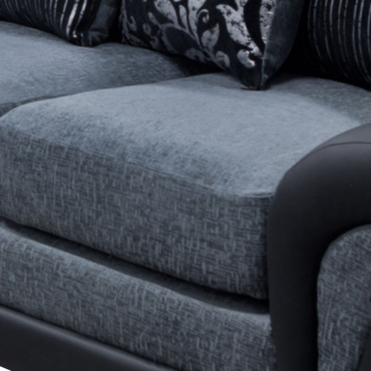 Bracamonte 5 Seater Corner Sofa , Black/Grey