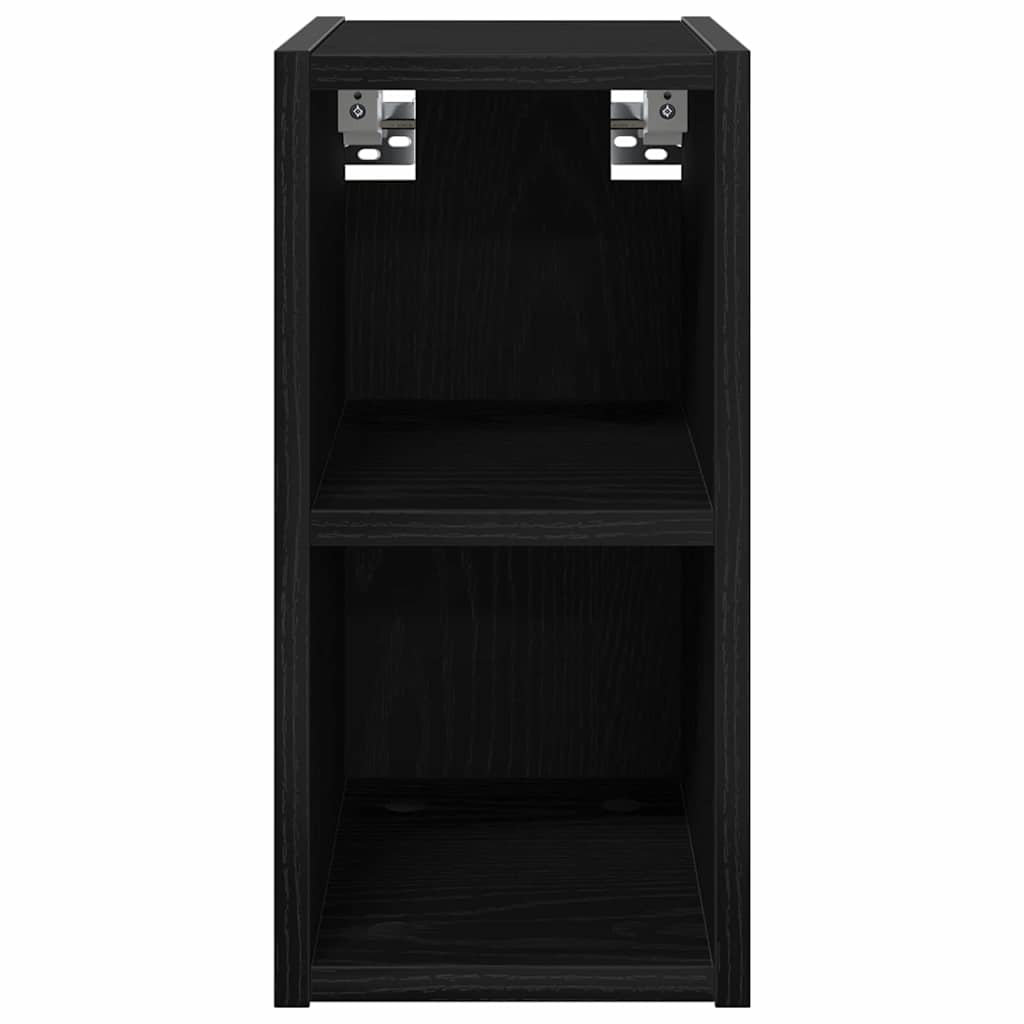 Vidaxl Hanging Cabinet With Storage Riga Black Oak 30 X 29.5 X 40 Cm