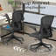 Chaise de bureau ergonomique avec support lombaire, chaise d'ordinateur pivotante à haut dossier, chaise de bureau en filet respirant, roues silencieuses en polyuréthane, accoudoirs rabattables, capacité de 350 lb-1890930180-1890930182