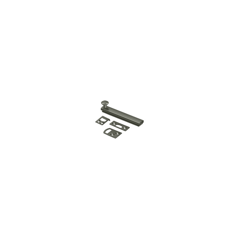 Brass Latch/Catch/Bolt, Brushed Nickel, 1.9375" H x 4" W x 1.5625" D