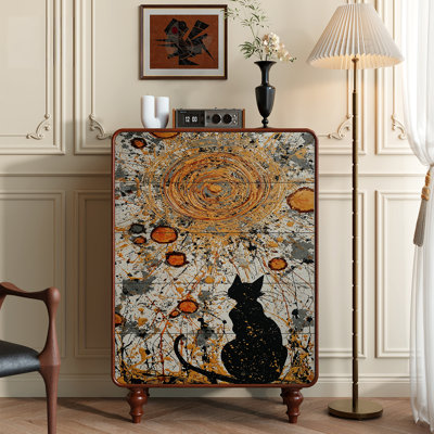 Commode 5 tiroirs Whimsical Cat Design