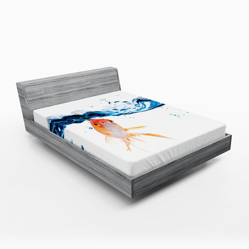 Drap-housse pour poisson rouge Ambesonne, Drap-housse très grand californien