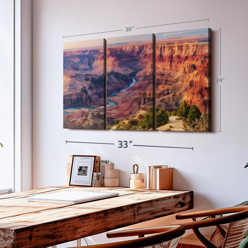 «Striking Grand Canyon» sur toile, H 24 po x l 38 po x P 1,25 po