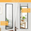 Wood Flat Wall Mirror-1239284804