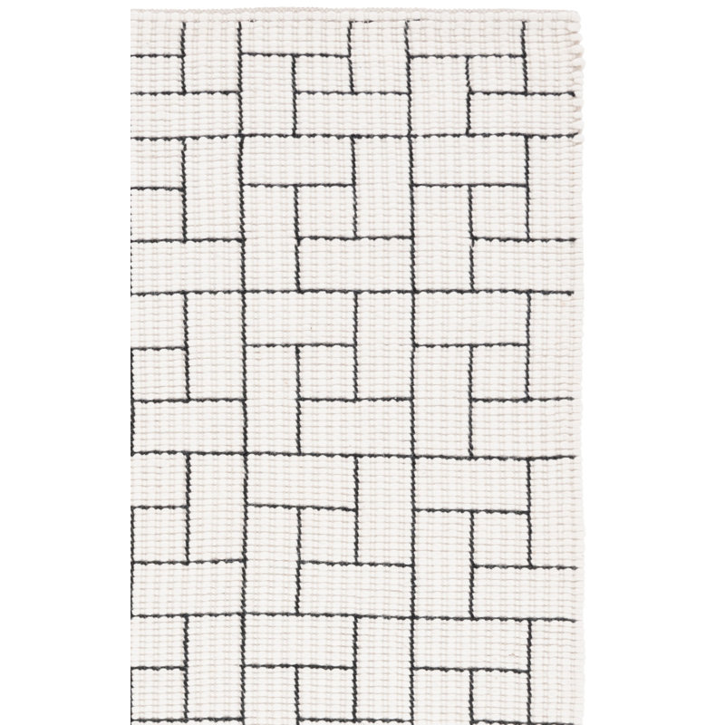 Tapis ivoire / noir Finnick 719, Rectangle de 5 pi x 8 pi