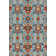 Tapis décoratif bleu/rouge crochetée à la main à motif géométrique Wainwright