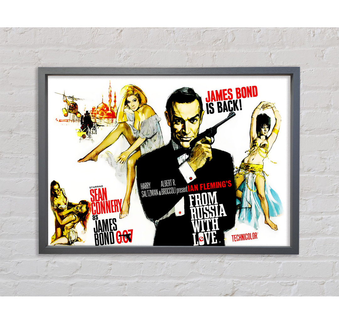 Sean Connery From Russia With Love - Einzelner Bilderrahmen Kunstdrucke auf Leinwand