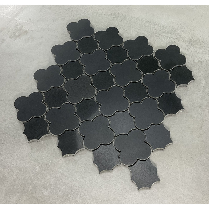 Carreau de mosaïque en marbre basalte