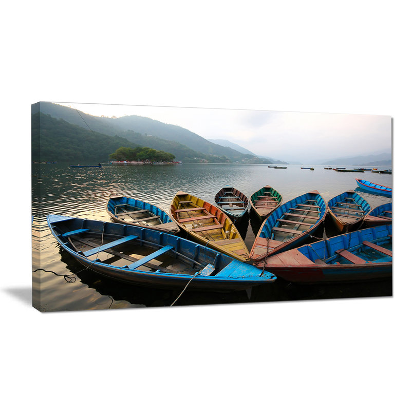 Beaux bateaux - reproduction, H 16 po x l 32 po x P 1 po, Toile tendue