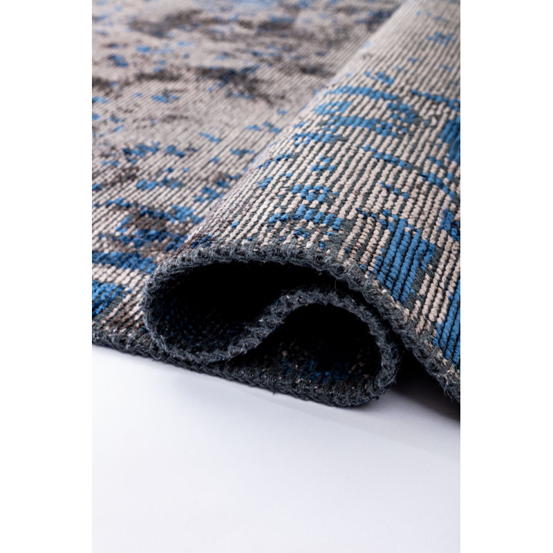 Rapture Blue/Gray Luxury Area Rug, Rectangle 7'10" x 11'2"