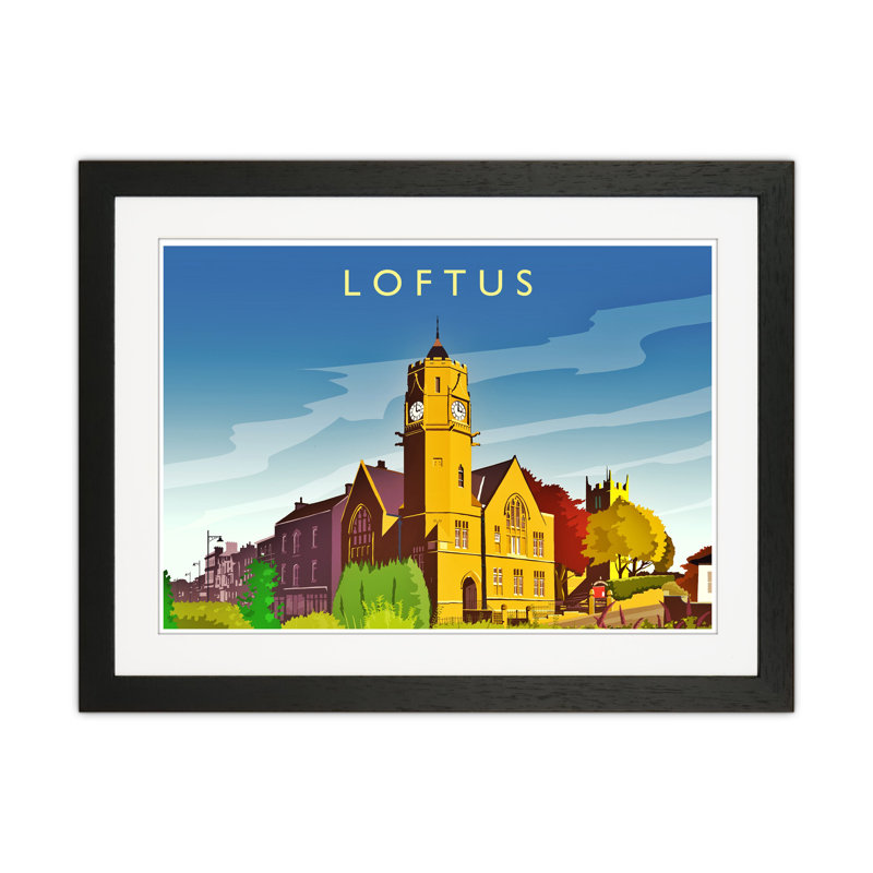 Loftus 2 by Richard O'Neill - Print, 33.5cm H x 43.5cm W x 3cm D, Black Framed