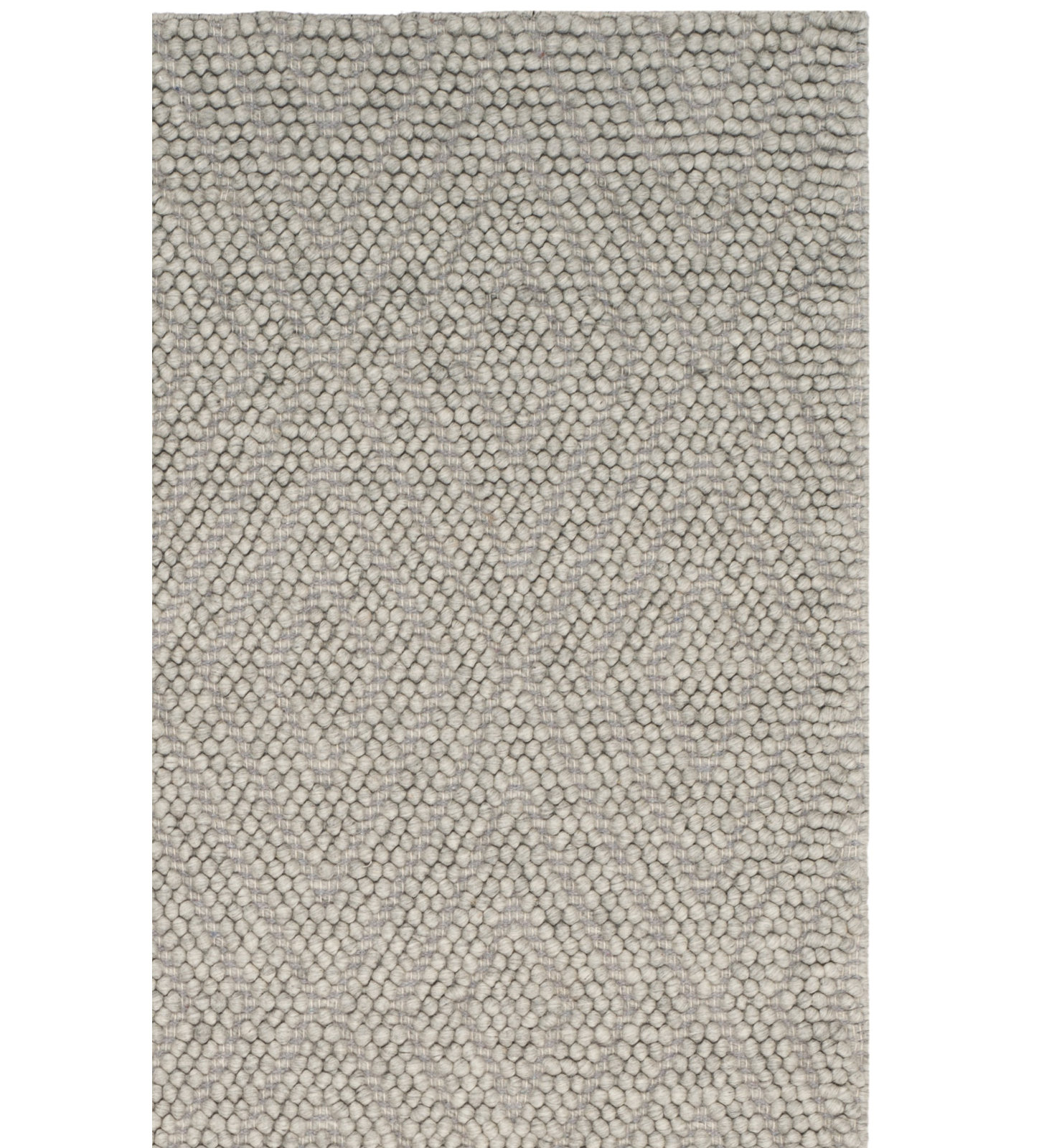 Russo Silver Hand-Woven Geometric Flatweave Rug, Rectangle 9' x 12'