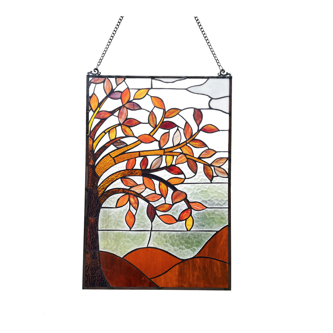 Plants & Flowers Window Panel Red Barrel Studio®