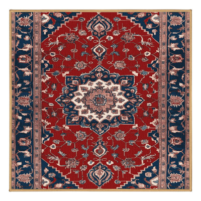Machine Washable Persian Brown Area Rug