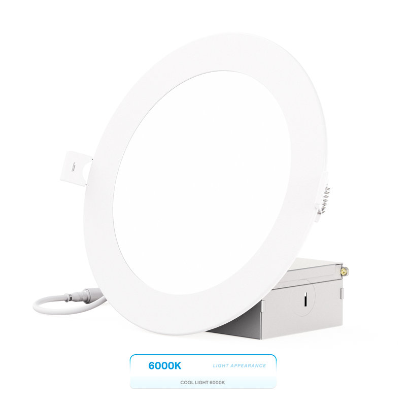6 po DEL mince encastrée, 12 W, blanc transparent 6 000 K, à intensité variable