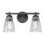 Meuble-lavabo 2 lumières noir mat Andree-123223159