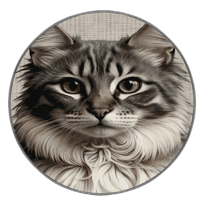  Tapis lavable Cymric Cats, Rond 7 pi
